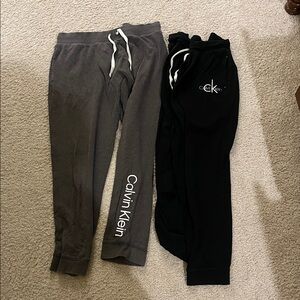 Two pairs of Calvin Klein Black / Gray Lounge Pants